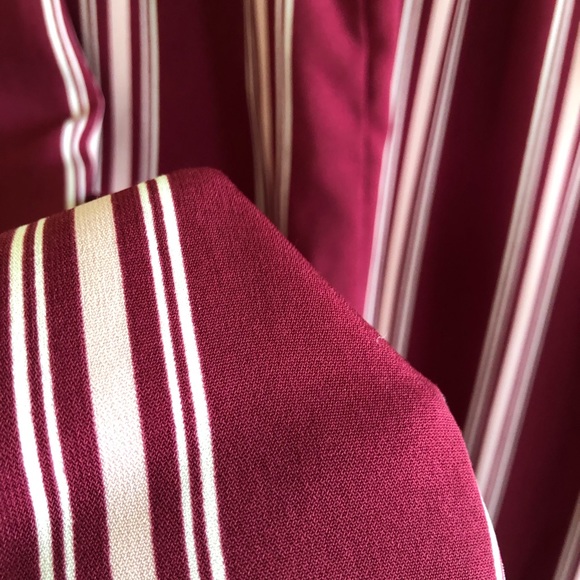 Forever21 wide legged pants maroon striped M - Picture 5 of 11